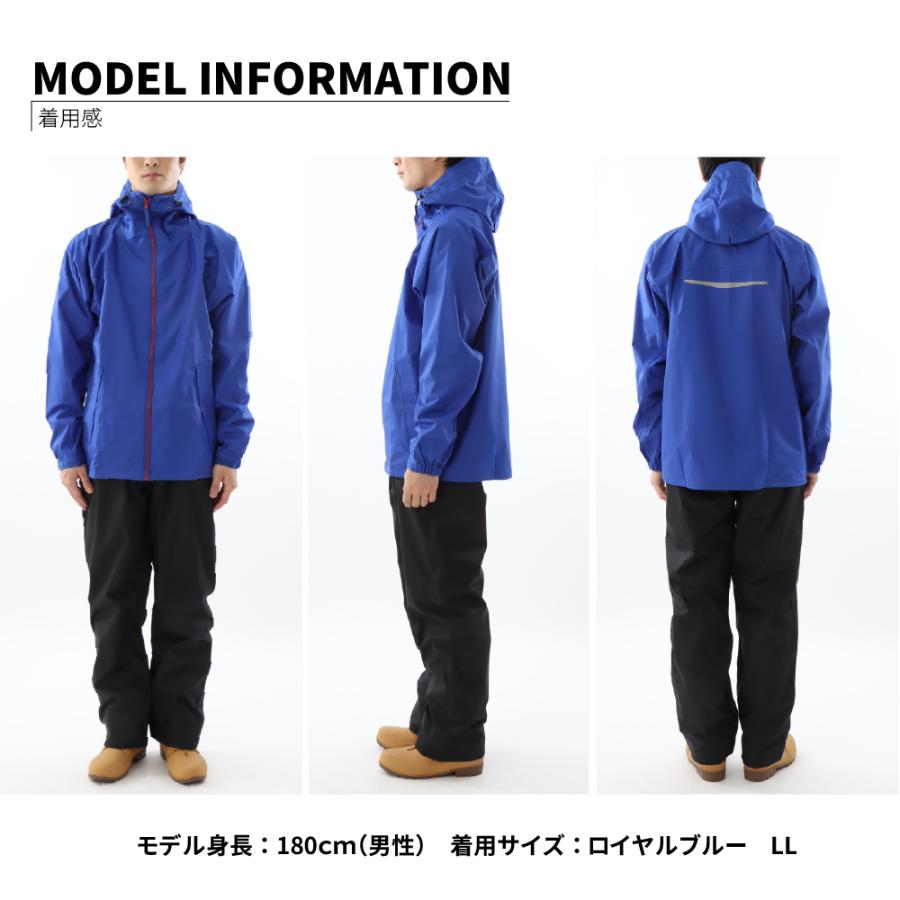 レインウェア メンズ レインウエア ゴルフ 上下 雨具 バイク 自転車 カッパ 3Dエクストラレインスーツ 3440 | カジメイク | 14