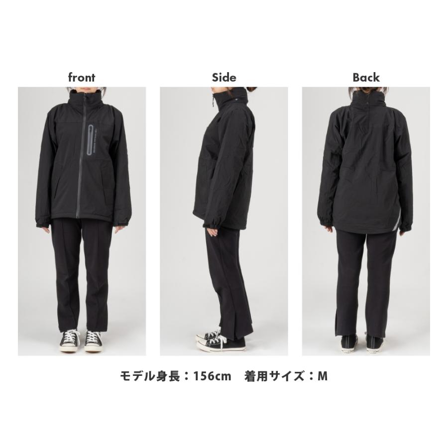 レインジャケット メンズ レディース 裏起毛 保温 ストレッチ ウィンドブレーカー 防水 雨具 合羽 防寒 自転車 アウトドア 5450 全天候ウォームジャケット | カジメイク | 17