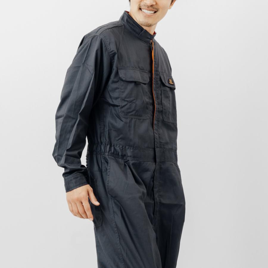 つなぎ ツナギ服 作業着 ユニフォーム つなぎ服 メンズ レディース 男女兼用 長袖 オーバーオール  作業服 T C長袖股ハギつなぎ服 6609 | カジメイク | 17