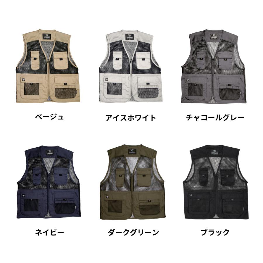 メッシュベスト メンズ ポケット付 作業用 作業服 作業着 農業 仕事 日用大工 DIY レディース ベスト T Cメッシュベスト 6628 | カジメイク | 15