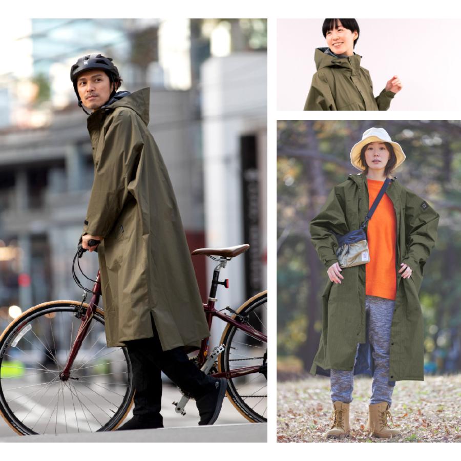 カジメイク レインコート 自転車 リュック レインポンチョ 男女