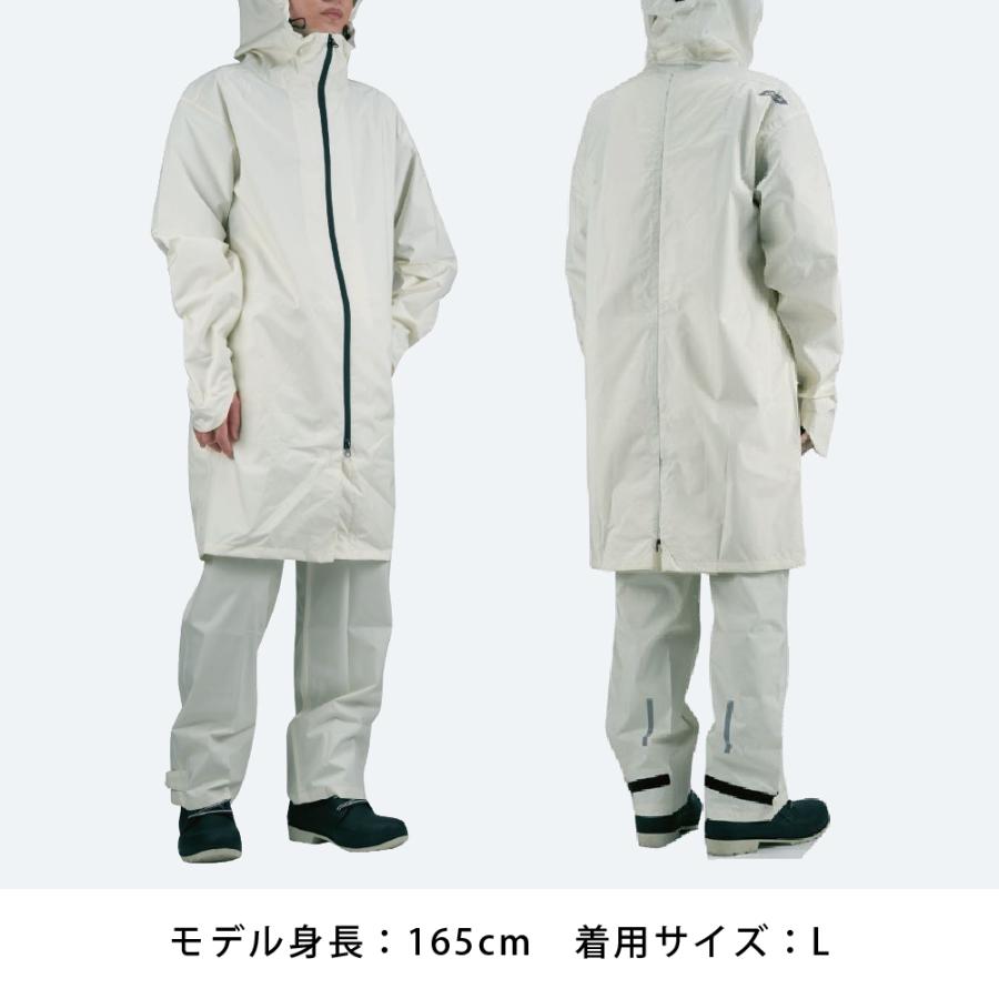 レインスーツ 自転車 リュック対応 メンズ レディース 防水 透湿 通学 通勤 リュック バッグイン 3WAYフード ヘルメット対応 梅雨 7592 バッグインレインスーツ | カジメイク | 19