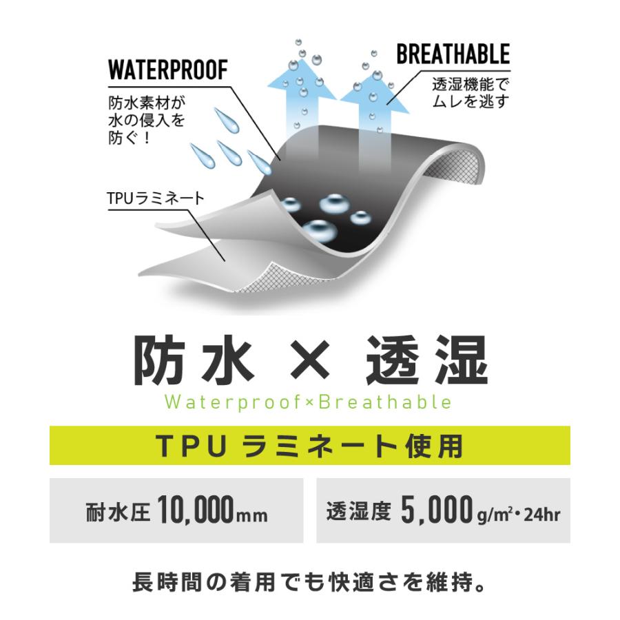 レインスーツ メンズ 上下 自転車 作業用 合羽 回転フード 透明バイザー 防水 透湿 ジュニア 通勤 通学 カッパ 雨具 7541 ローリングレインスーツ | カジメイク | 09