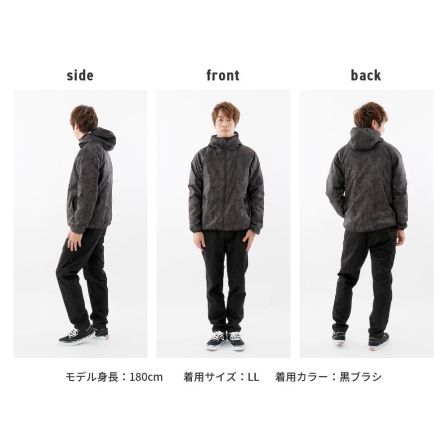 防寒着 メンズ アウター ジャンパー 中綿 キルト ブルゾン カジュアル プリント 作業服 作業着  冬用 暖かい あったか 8274 中綿ストレッチプリントパーカ | カジメイク | 17