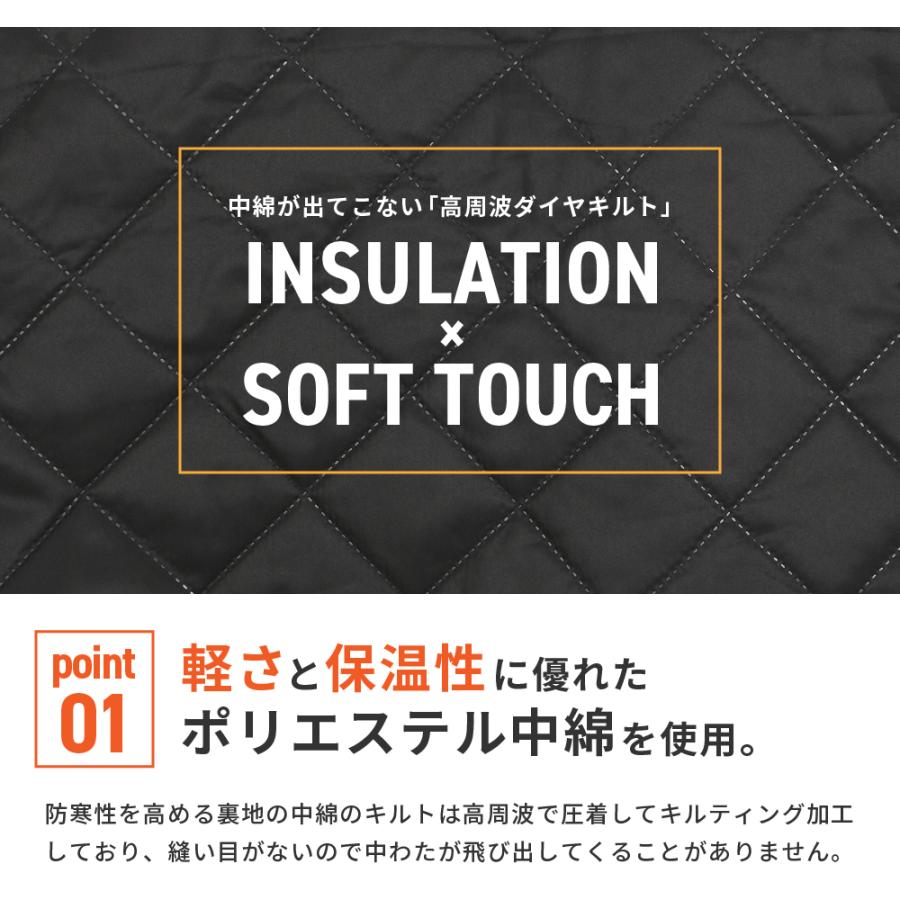 防寒着 メンズ アウター ジャンパー 中綿 キルト ブルゾン カジュアル プリント 作業服 作業着  冬用 暖かい あったか 8274 中綿ストレッチプリントパーカ | カジメイク | 07