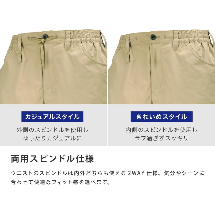 夏用 作業着 ハーフパンツ メンズ 夏 涼しい 通気性 速乾 ストレッチ 軽量 ドライ 帯電防止 ワークパンツ 作業服 作業ズボン AIR FEEL TECH ハーフパンツ 8755 | カジメイク | 06