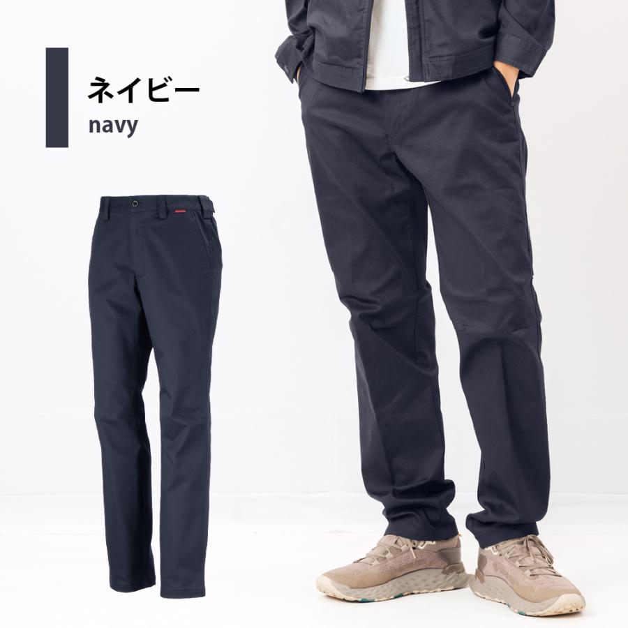 ワークパンツ メンズ ストレッチ 作業着 作業ズボン スラックス 作業服 ユニフォーム パンツ 長ズボン TCストレッチスラックス 6775 | カジメイク | 15
