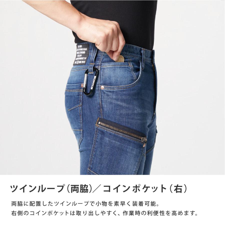 BURTLE バートル カーゴパンツ メンズ レディース ズボン ストレッチ コーデュラデニム ワークウェア 作業着 作業服 仕事着 セットアップ 下 5002 カーゴパンツ | BURTLE | 09
