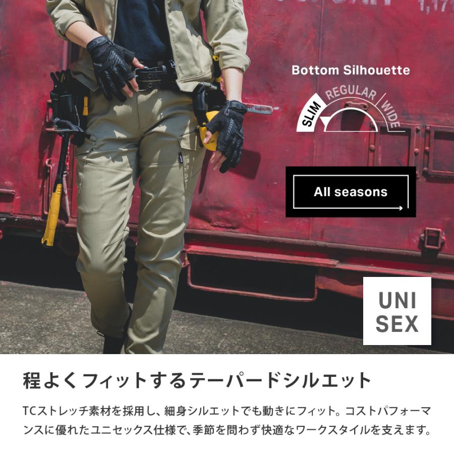BURTLE バートル カーゴパンツ メンズ レディース ズボン T/Cストレッチツイル ワークウェア おしゃれ 作業着 作業服 仕事着 セットアップ 下 672 カーゴパンツ | BURTLE | 02