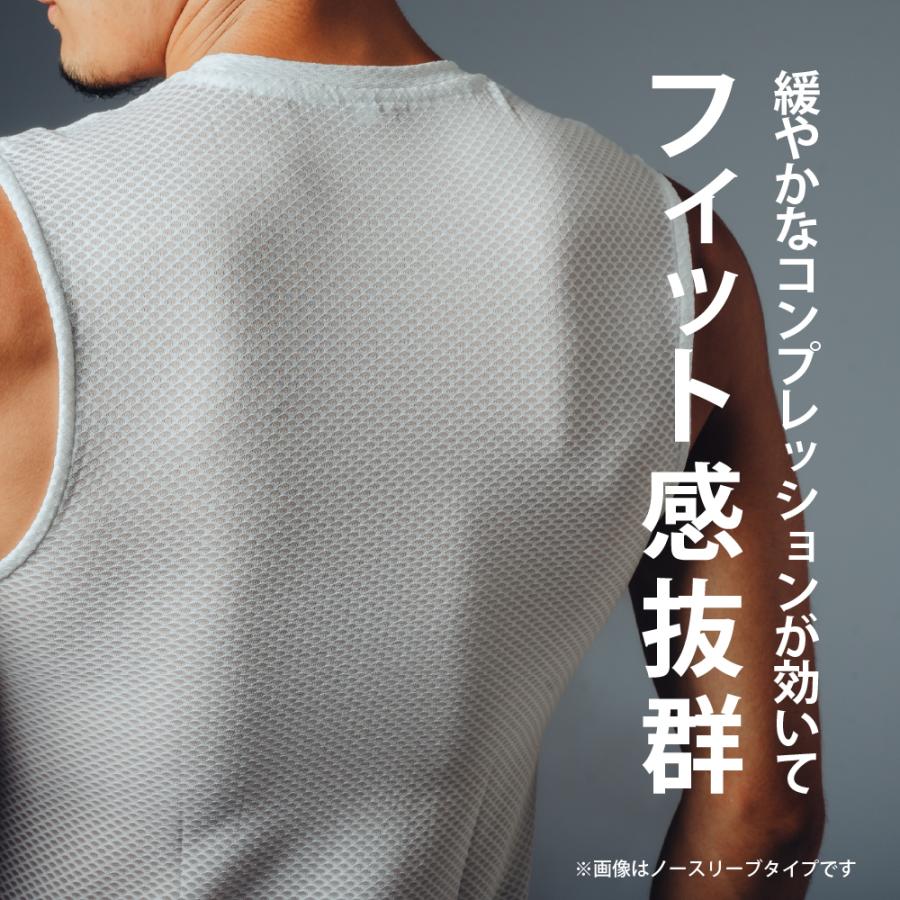 インナー メンズ 半袖 メッシュ Vネック オールシーズン 秋冬用 保温性 夏用 通気性 べたつかない シャツ スポーツ クレーターメッシュVネック半袖 8823 | カジメイク | 08