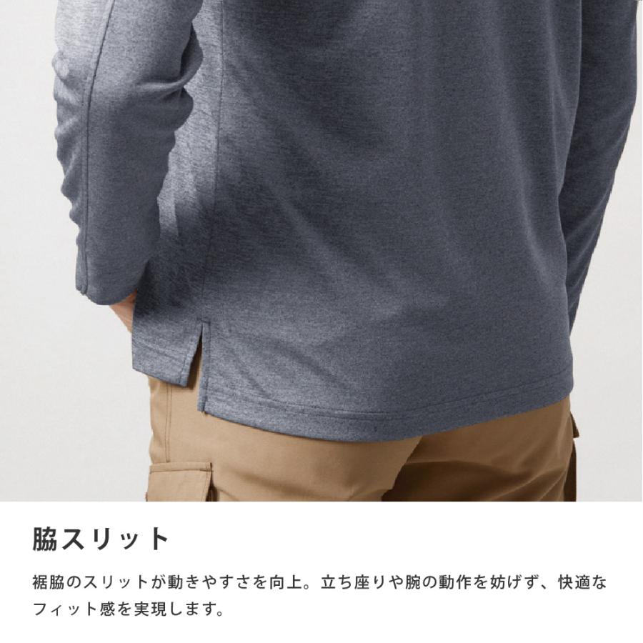 BURTLE バートル ポロシャツ 長袖 メンズ レディース 作業着 シャツ 吸汗速乾 ドライメッシュ UVカット ストレッチ 消臭 作業服 通年 665 長袖ポロシャツ | BURTLE | 06