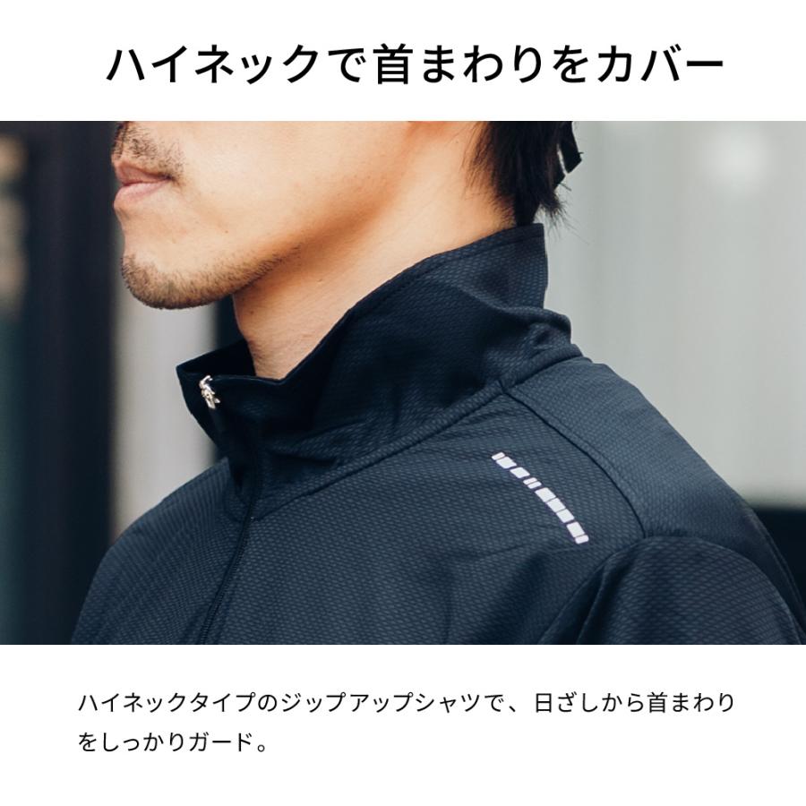 作業着 夏用 速乾 半袖シャツ メンズ 半袖Tシャツ ポロシャツ 無地 ジップアップ 作業 仕事 吸汗 消臭 Newシェイドドライナー半袖Zip Upシャツ 8845 | カジメイク | 13