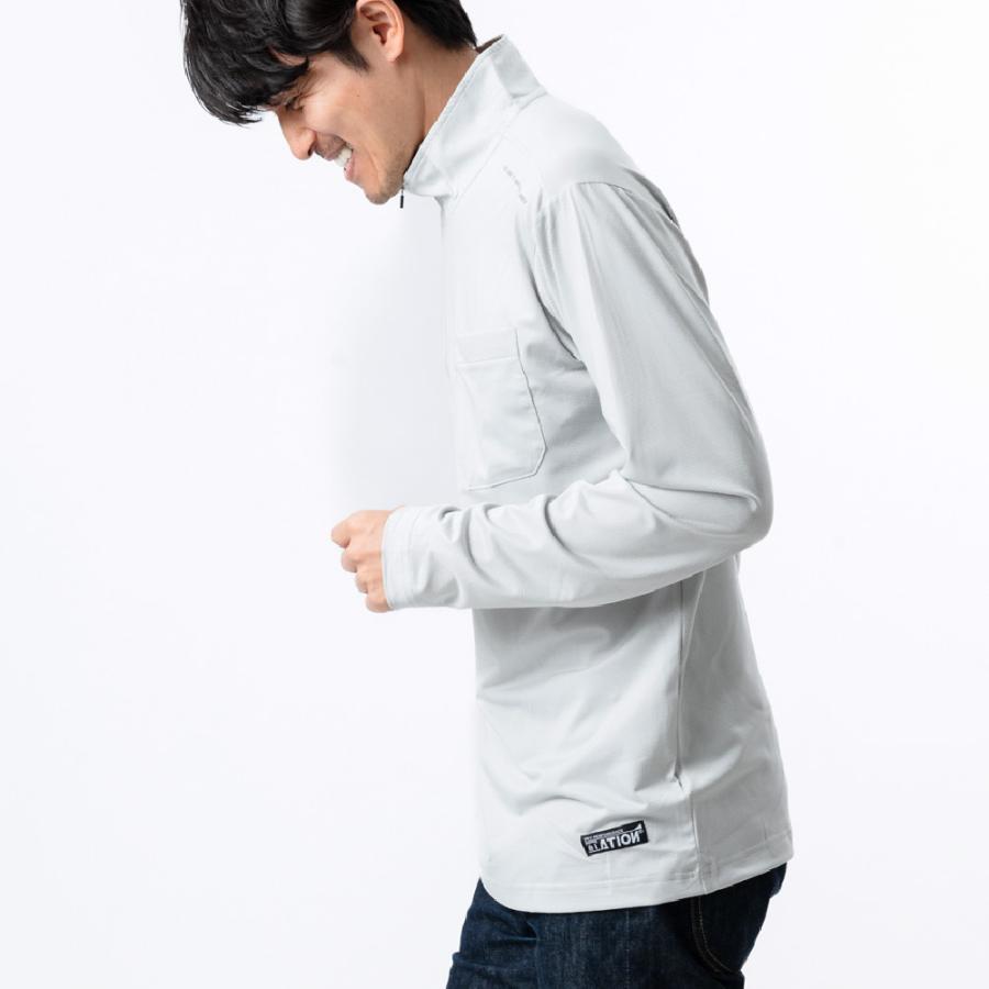 作業着 夏用 速乾 ジップアップ 長袖 メンズ 涼しい 遮熱 ドライ 消臭 クール スポーツ 仕事用 仕事 Newシェイドドライナー長袖Zip Upシャツ　8844 |  | 21