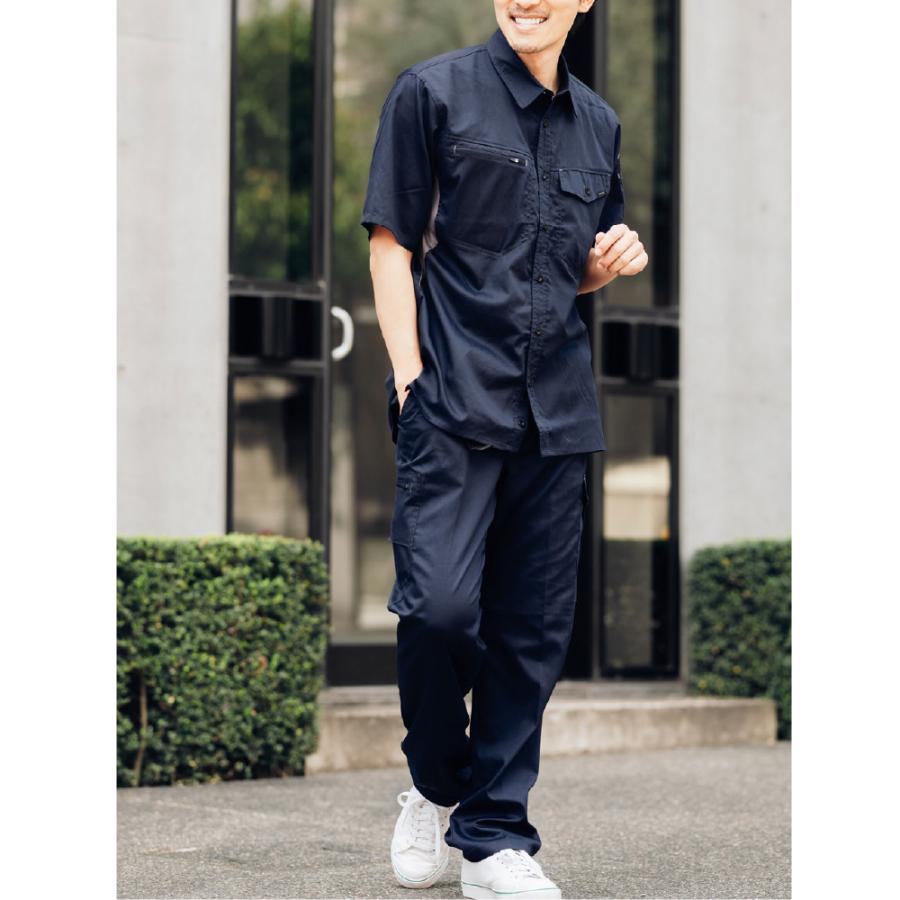 作業着 作業服 半袖シャツ 仕事用 仕事 ワークウェア ワークウエア 普段着 作業 農作業 サマーソルジャー半袖シャツ 8573 | カジメイク | 17