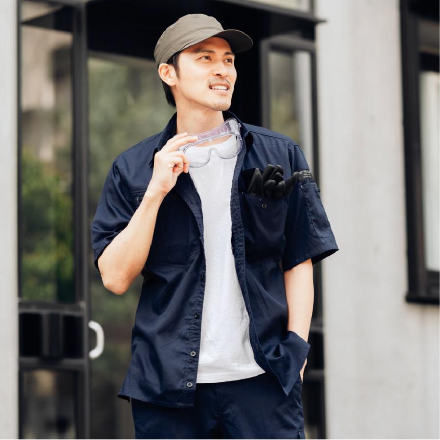 作業着 作業服 半袖シャツ 仕事用 仕事 ワークウェア ワークウエア 普段着 作業 農作業 サマーソルジャー半袖シャツ 8573 | カジメイク | 18