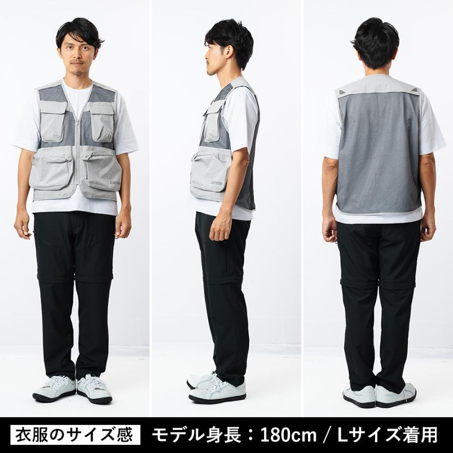 カジメイク メッシュベスト メンズ ポケット付 作業用 作業服