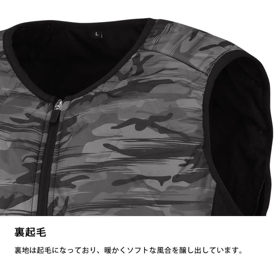ベスト メンズ 防寒 軽い おしゃれ 無地 かっこいい 防寒着 作業服 暖かい 重ね着 あったかい 大きいサイズ 8361 ピンソニックキルトベスト | カジメイク | 04