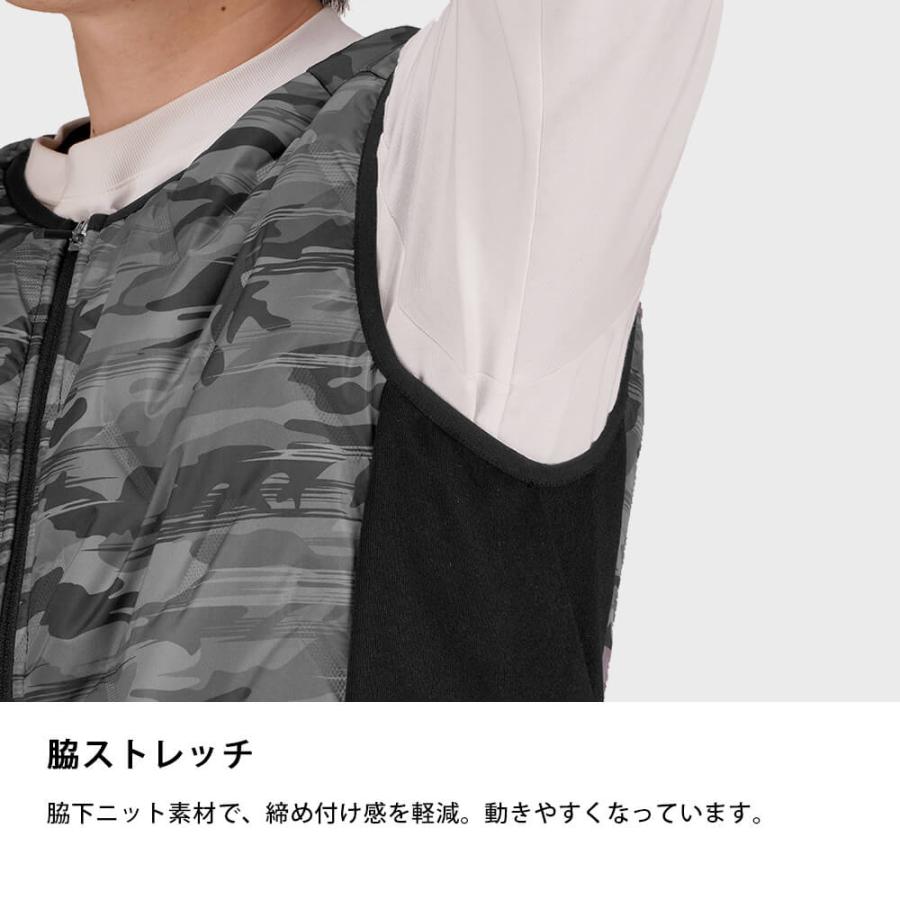 ベスト メンズ 防寒 軽い おしゃれ 無地 かっこいい 防寒着 作業服 暖かい 重ね着 あったかい 大きいサイズ 8361 ピンソニックキルトベスト | カジメイク | 05