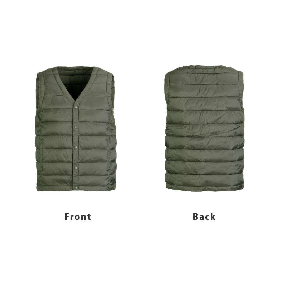 ベスト メンズ 防寒 アウター 作業服 保温 軽量 通気性 暖かい 軽い 春秋冬 冬用 収納袋付き キャンプ アウトドア 釣り 光発熱ファイバーダウンベスト 8371 | カジメイク | 08
