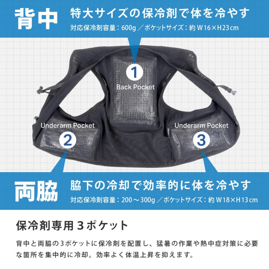 冷却ベスト アイスベスト 保冷剤 ベスト 熱中症対策 猛暑対策 メッシュ ストレッチ 現場 作業 ファン付きウェア 併用 クールベスト 絶氷ガードベスト 8906 |  | 03