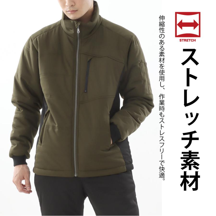 L adabat 保温 裏起毛 ストレッチ スニードジャケット ホワイト