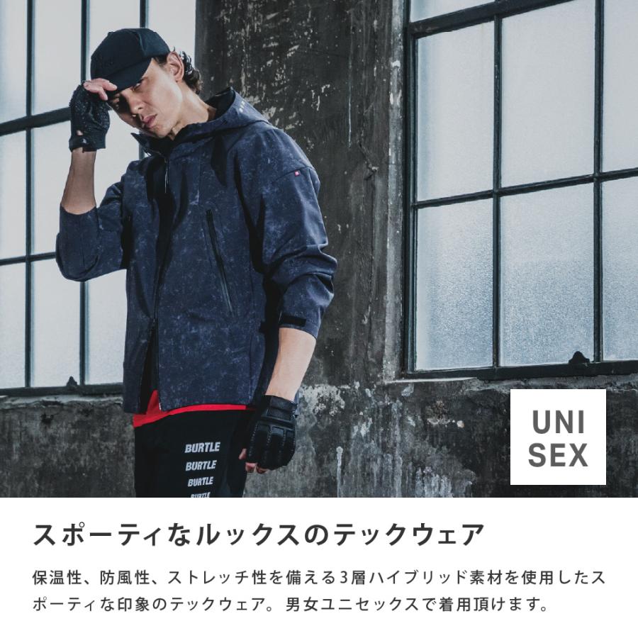 BURTLE バートル ジャケット パーカー フーディ ストレッチ 保温 防風  強撥水加工 ダブルファスナー 防寒 メンズ レディース 冬 3190 フーデッドジャケット | BURTLE | 02