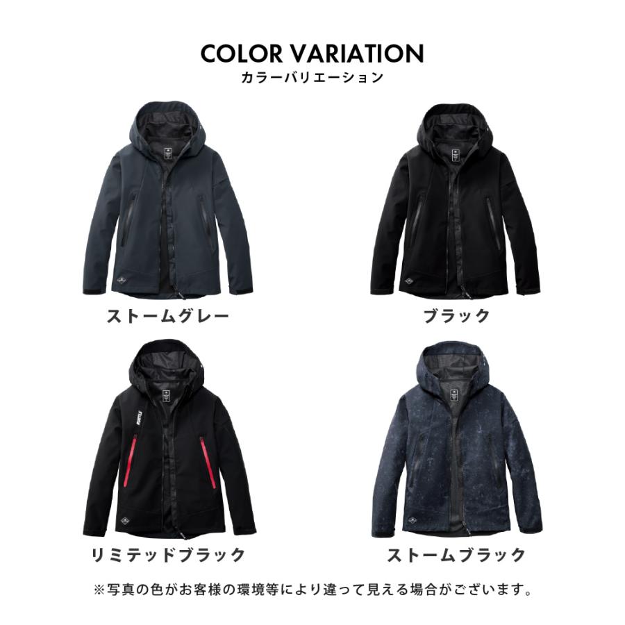 BURTLE バートル ジャケット パーカー フーディ ストレッチ 保温 防風  強撥水加工 ダブルファスナー 防寒 メンズ レディース 冬 3190 フーデッドジャケット | BURTLE | 09