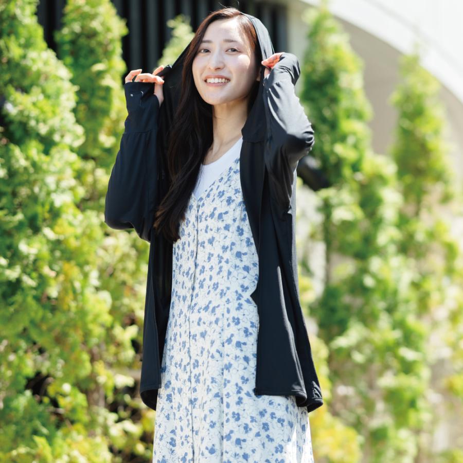 UVカット パーカー レディース UVパーカー 接触冷感 吸水速乾 サムホール 日焼け防止 速乾 upf50 ラッシュガード 通勤 通学 外出 UVカットジップパーカー | カジメイク | 08