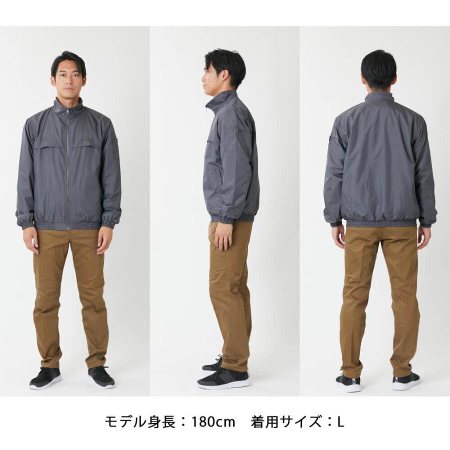 ウインドブレーカー ジャンパー 作業着 軽量 裏メッシュ ブルゾン アウター メンズ レディース シンプル 作業服 長袖 マイクロブルゾンEX 6850 | カジメイク | 11