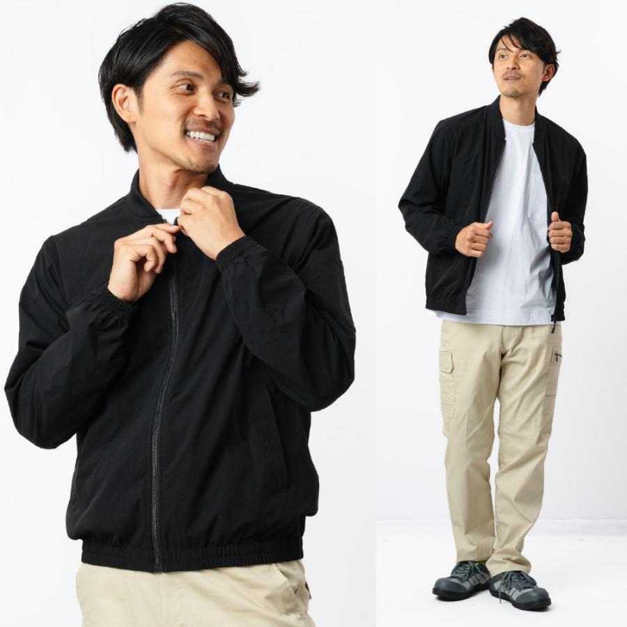 ウインドブレーカー ジャンパー 作業着 軽量 ブルゾン アウター メンズ レディース シンプル 作業服 長袖 6860 ストレッチブルゾン | カジメイク | 08