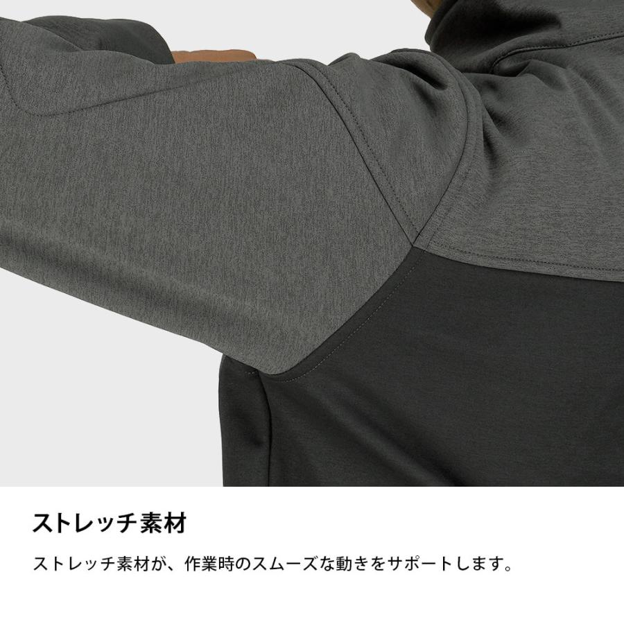 防寒着 メンズ 防風ジャケット ストレッチ フリース ジャンパー ブルゾン 防寒 アウター おしゃれ 作業服 8340 防風ソフトシェルブルゾン | カジメイク | 02