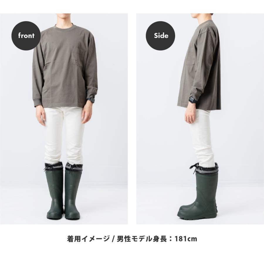 長靴 防寒 メンズ レディース レインブーツ インナー 軽い スノーブーツ 作業 雪 除雪 アウトドア  通勤 通学 疲れにくい 6499 HOT エアーラバーブーツ | カジメイク | 12