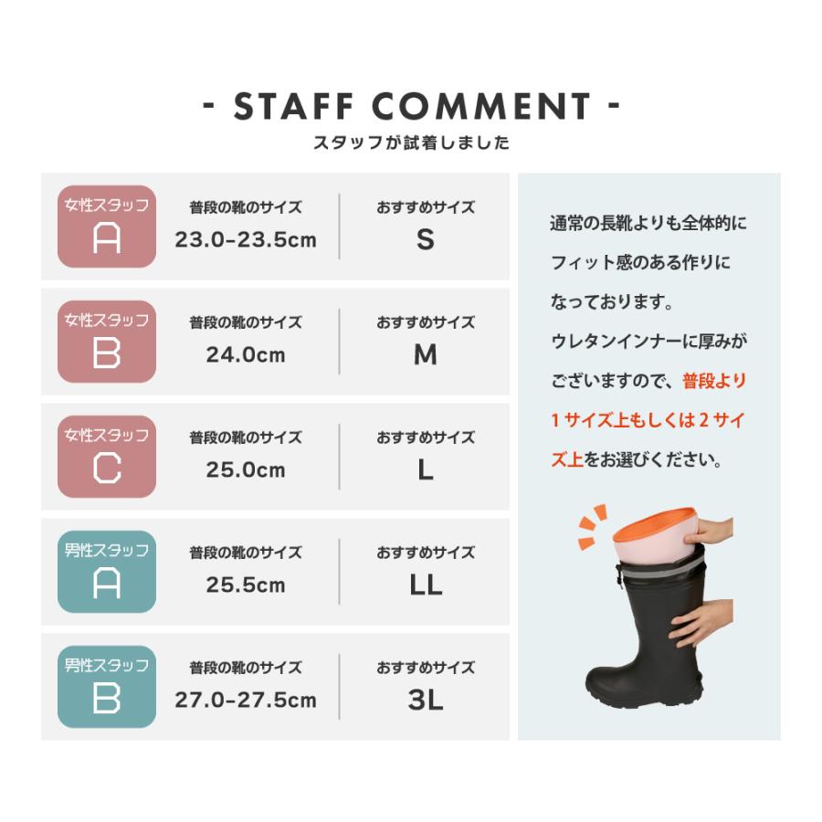 長靴 防寒 メンズ レディース レインブーツ インナー 軽い スノーブーツ 作業 雪 除雪 アウトドア  通勤 通学 疲れにくい 6499 HOT エアーラバーブーツ | カジメイク | 13