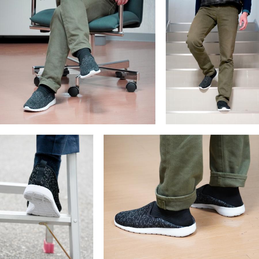 スニーカー オフィス 室内 室内履き メンズ レディース ソール 柔らかい ローカット 大きいサイズ 通気性 ニット 軽い 軽量 6408 GILIOワークシューズ | カジメイク | 12