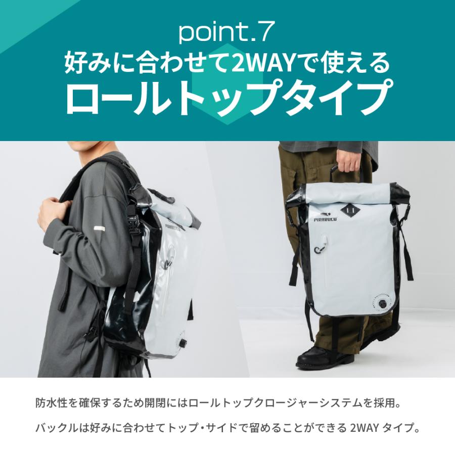 リュック 防水バッグ バックパック A4サイズ対応 自転車 pirarucu ピラルク メンズ レディース 通学 通勤 バイク デイバッグ GP-011 | カジメイク | 16
