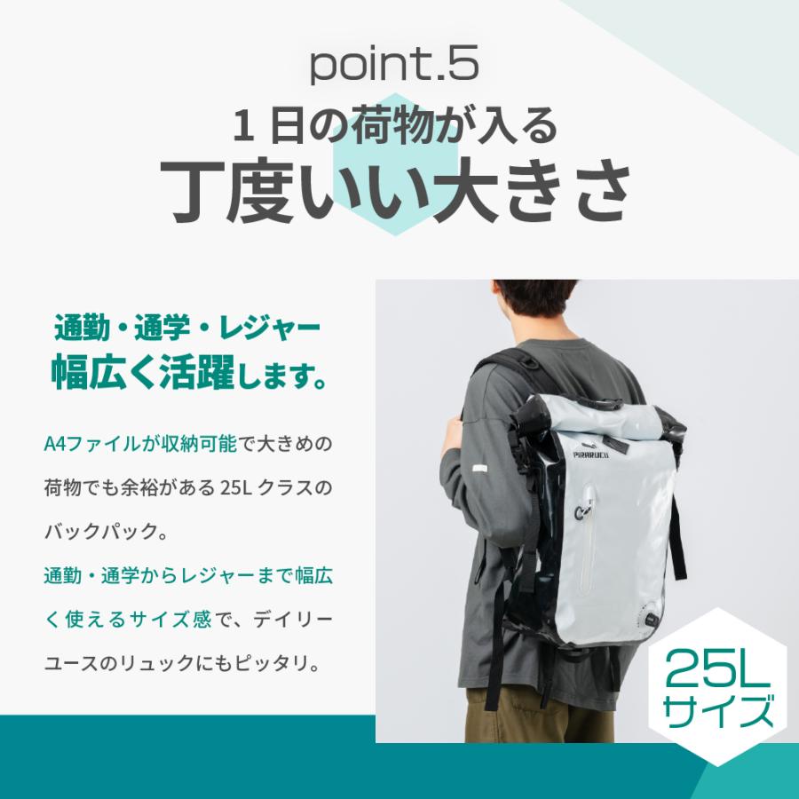 リュック 防水バッグ バックパック A4サイズ対応 自転車 pirarucu ピラルク メンズ レディース 通学 通勤 バイク デイバッグ GP-011 | カジメイク | 13