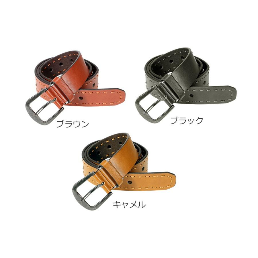 ベルト 合皮 メンズ カジュアル レディース ピンホール シンプル ワーク ビジネス 男女兼用 中学生 高校生 ポイント消化 フリーホールベルト 7011 | カジメイク | 04