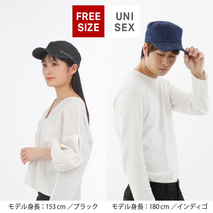 帽子 キャップ デニム 作業 メンズ レディース 男女兼用 フリーサイズ 仕事 配達 作業着 ワーク デニムワークキャップ  6508 | カジメイク | 07