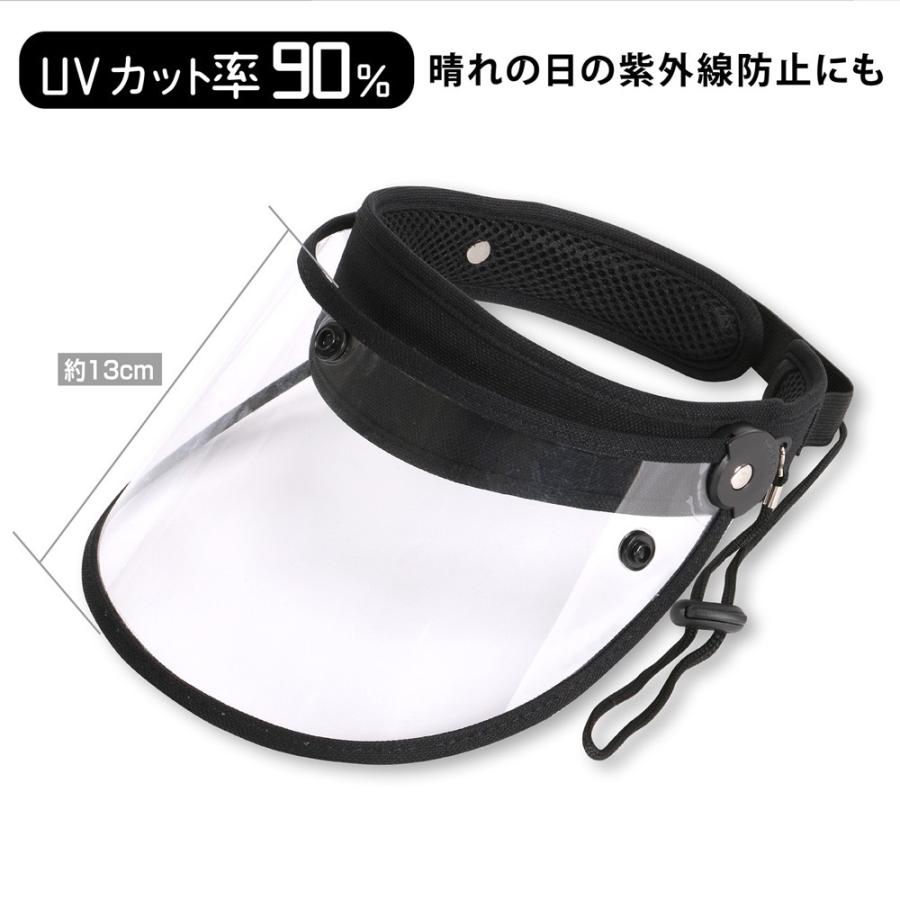 レインバイザー 自転車 雨 サンバイザー ツバ 透明 UVカット 雨の日 レディース レインコート ポンチョ V-003 レインバイザー ショート |  | 02