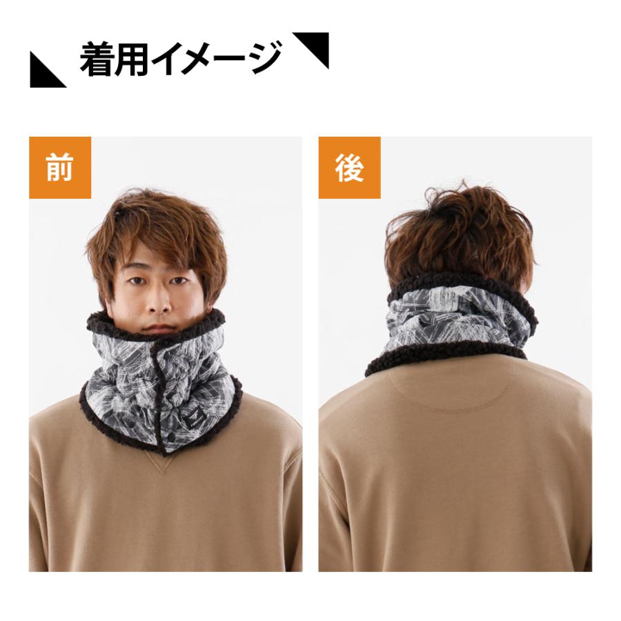 ネックウォーマー メンズ レディース フリース ボア スヌード 防寒 暖かい ボタン 自転車 マフラー スノボ 作業 704 中綿ネックウォーマー | カジメイク | 08
