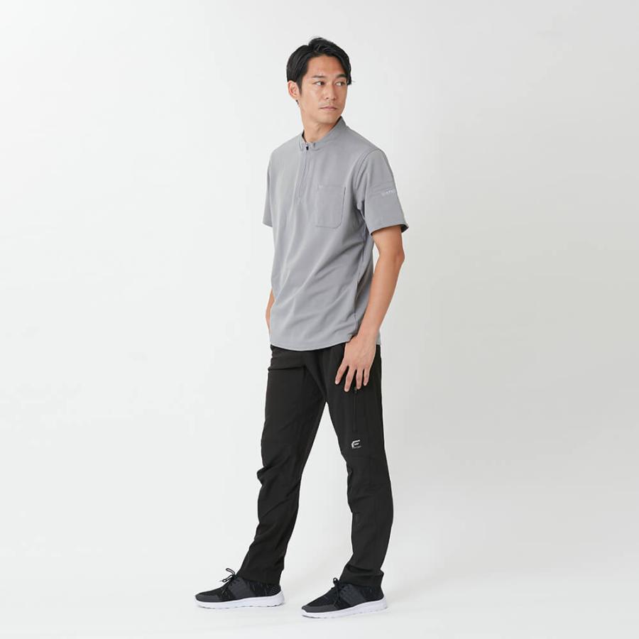 作業着 メンズ 半袖ジップアップ ハイネック 作業服 UVカット 消臭 ゴルフ ワークウェア 6903 ドライカノコZIPハイネック半袖シャツ | カジメイク | 06