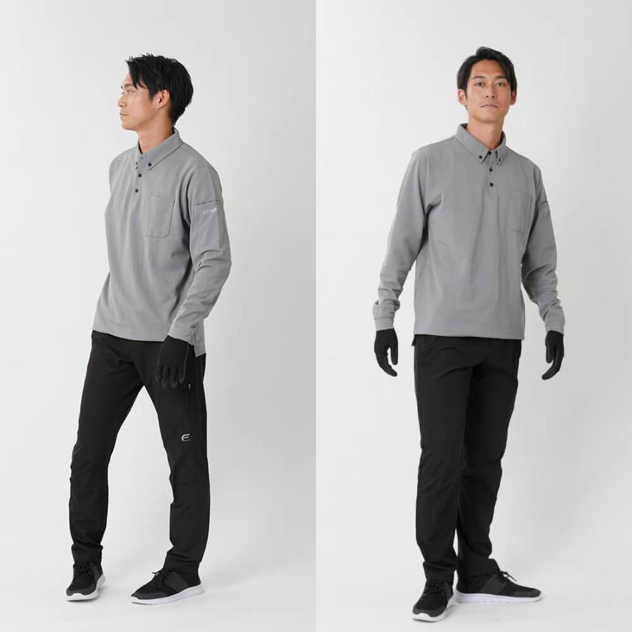 作業着 メンズ 長袖ポロシャツ 作業服 UVカット ワークウェア クールビズ ワークウエア インナー トレッキング 釣り 6904 ドライカノコ長袖ポロシャツ | カジメイク | 11