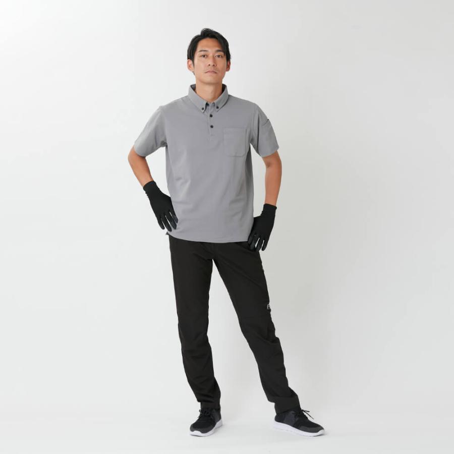 作業着 メンズ 半袖 ポロシャツ 作業服 UVカット スポーツ 消臭 ゴルフ 仕事 ワークウェア インナー トレッキング 釣り 6905 ドライカノコ半袖ポロシャツ | カジメイク | 06