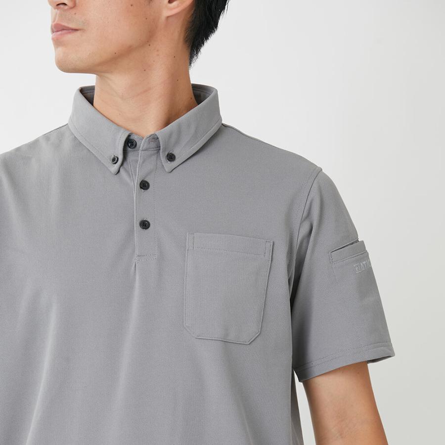 作業着 メンズ 半袖 ポロシャツ 作業服 UVカット スポーツ 消臭 ゴルフ 仕事 ワークウェア インナー トレッキング 釣り 6905 ドライカノコ半袖ポロシャツ | カジメイク | 08