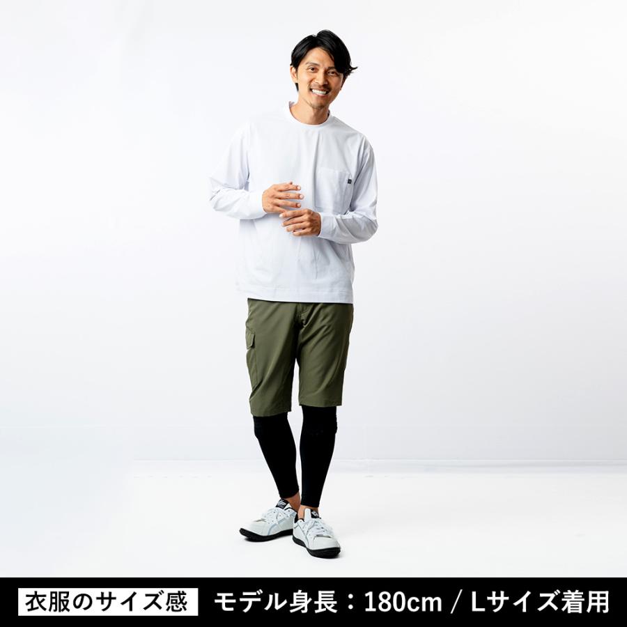 Tシャツ 作業着 夏用 メンズ 長袖 涼しい 吸水速乾 吸汗速乾 防シワ ストレッチ シャツ クルーネック 丸首 作業服 ドライ UVカット 8862 パリT長袖クルー | カジメイク | 05