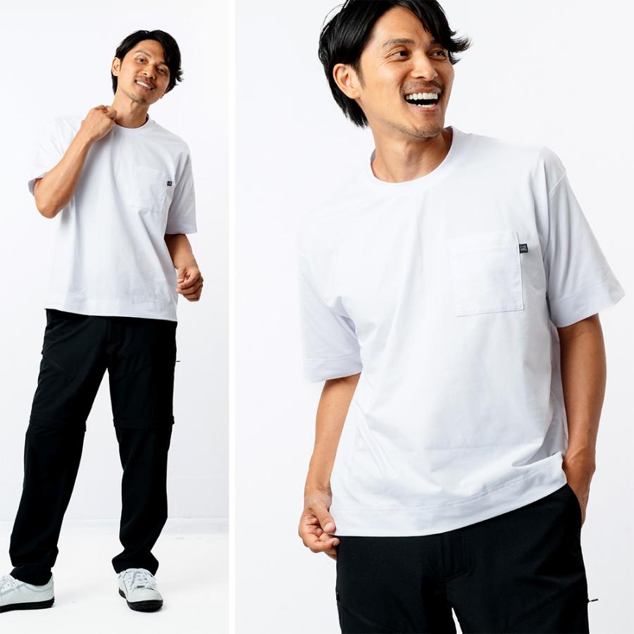 Tシャツ 作業着 夏用 メンズ 半袖 涼しい 吸水速乾 吸汗速乾 防シワ ストレッチ シャツ クルーネック 丸首 作業服 ドライ UVカット 8863 パリT半袖クルー | カジメイク | 06