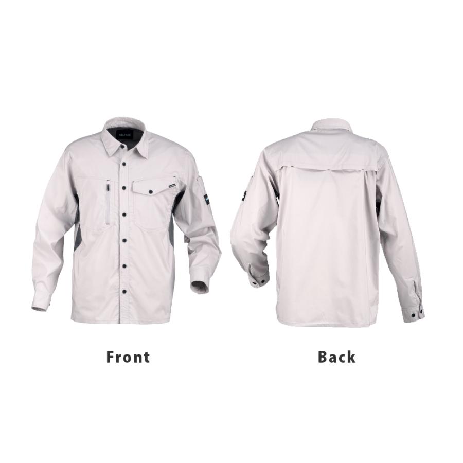 作業着 ワークシャツ 長袖 夏用 涼しい メンズ 仕事用 仕事 ワークウェア ワークウエア 8763　サマーソルジャーストレッチ長袖シャツ | カジメイク | 08