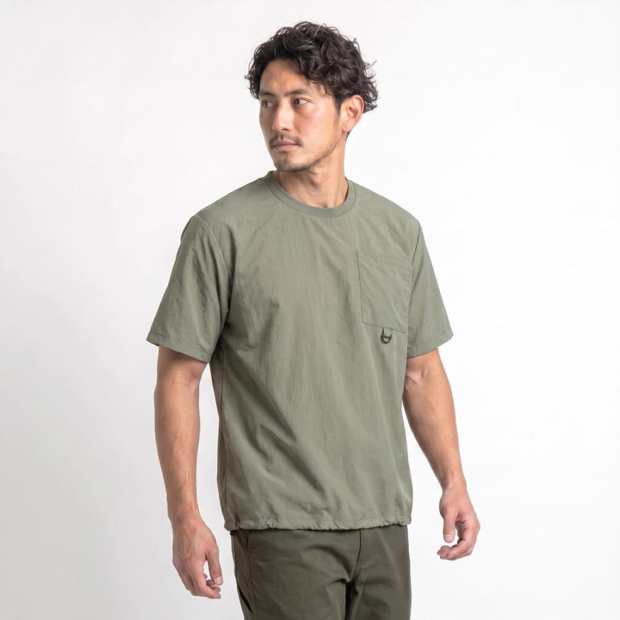Tシャツ 作業着 夏用 メンズ 半袖 涼しい 吸汗速乾 防シワ ストレッチ シャツ クルーネック 作業服 夏 涼しい UVカット 8857 タスランクロスTシャツ | カジメイク | 09