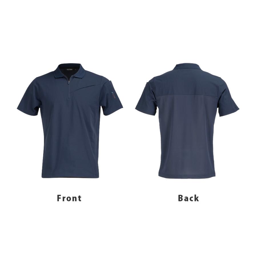 半袖 メンズ 夏 春夏 通気性 メッシュ 速乾 吸水速乾 消臭 ストレッチ 作業着 涼しい 熱中症対策 ドライ ワークウェア AIR FEEL TECH 半袖ジップアップ 8761 | カジメイク | 10