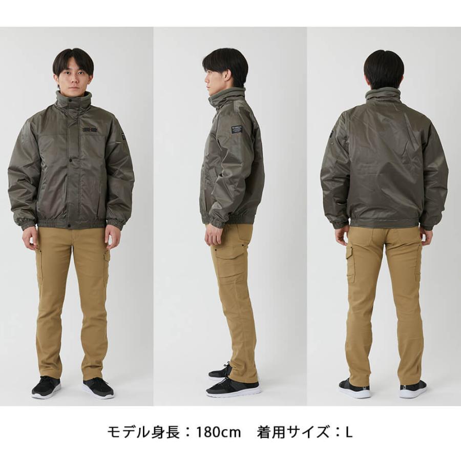 防寒着 メンズ 作業着 ジャンパー ブルゾン 作業服 軽量 中綿 ジャケット 仕事着 ドカジャン 8380 ウィンターソルジャーブルゾン | カジメイク | 11